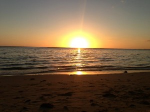 Coucher de soleil plage Ile Maurice