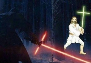 Star Wars vs Jesus : les sabres laser