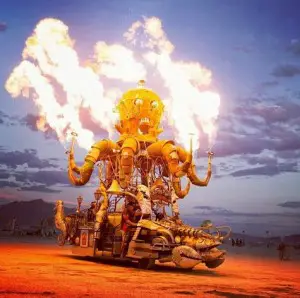 Burning Man charriot de feu