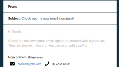 Signature en ligne pour email